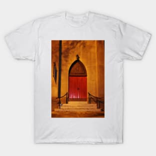 Church Door At Night T-Shirt